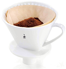 Kaffeefilter aus Porzellan von Gefu fr handelsbliche Filtertten (Gre 4)