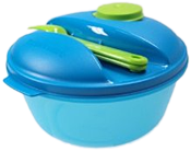 Salat-Transportsch�ssel mit Dressingbeh�lter und Salatbesteck von Tupperware&copy;