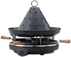 Elektro-Tatarenhut mit Raclette-Pfännchen