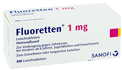 Fluoretten® 1 mg von Sanofi Natriumfluorid-Lutschtabletten