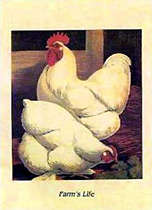Hühner-Poster Auf dem Bauernhof