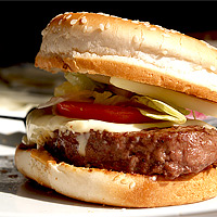 Hamburger aus der Pfanne