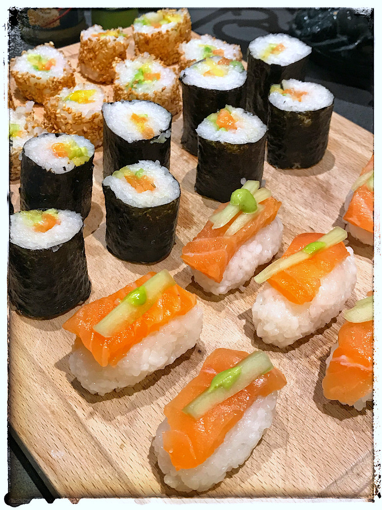 Mein erstes Selfmade-Sushi-Ergebnis
